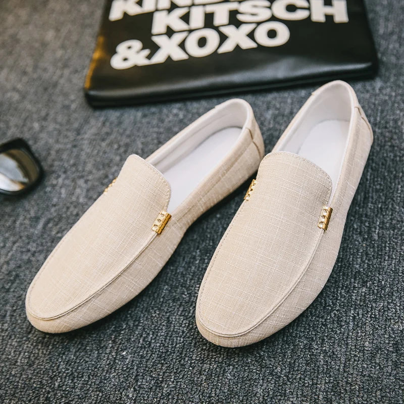 Men's Casual Loafers Comfortable Slip-on Flat Shoes