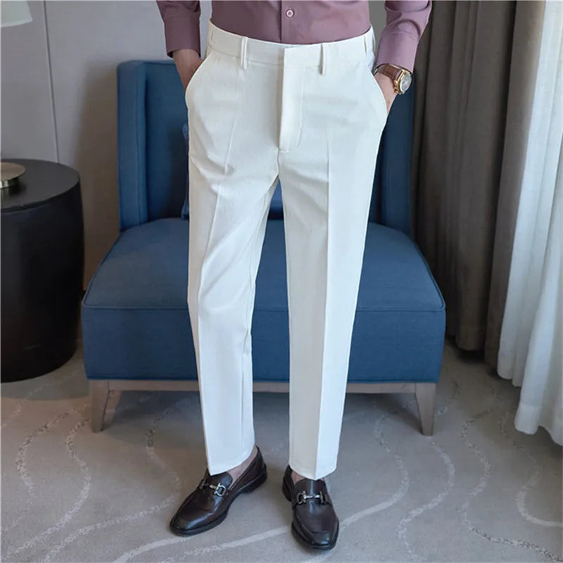 Men's Slim Fit Suit Trousers
