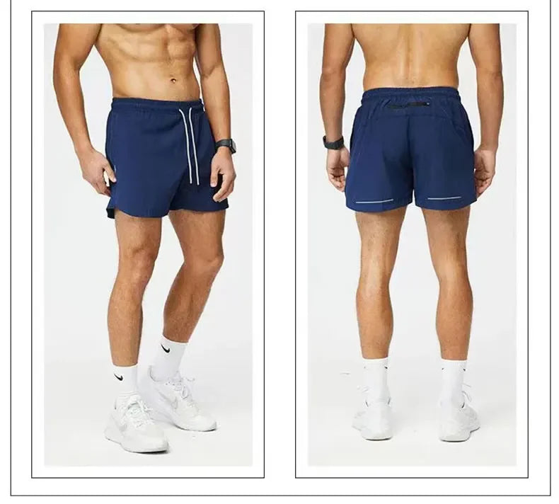 Men's Single Deck Beach Sweat Shorts with Zipped Back Pocket Running Training  Marathon Athletic Breathable Shorts