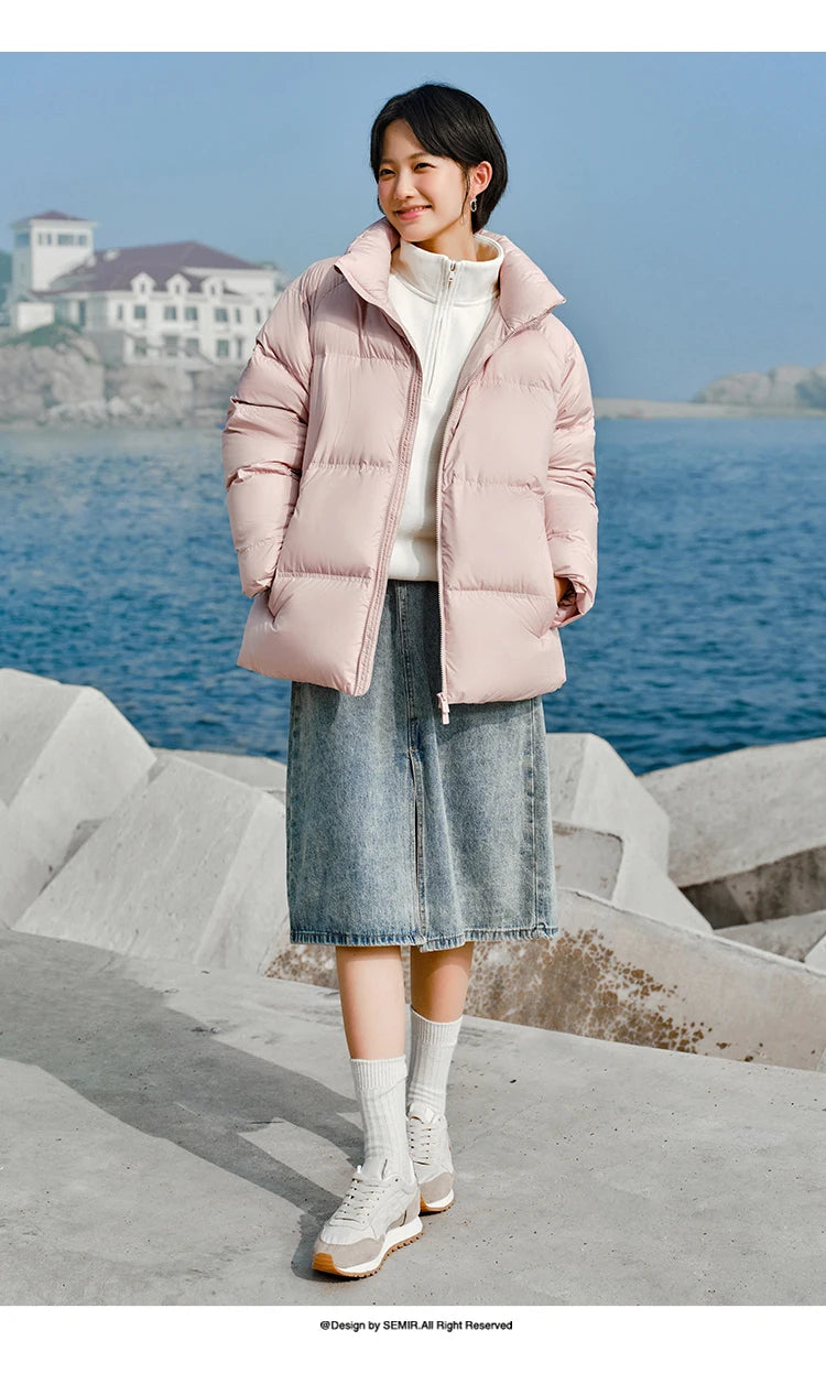 Unisex Lightweight Down Puffer Jacket - Three-Proof Thermal Winter Coat