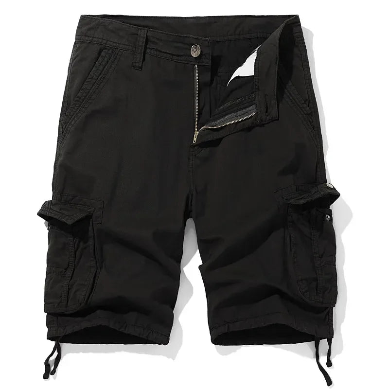 Men's Summer Cotton Cargo Multi Pocket Casual Shorts