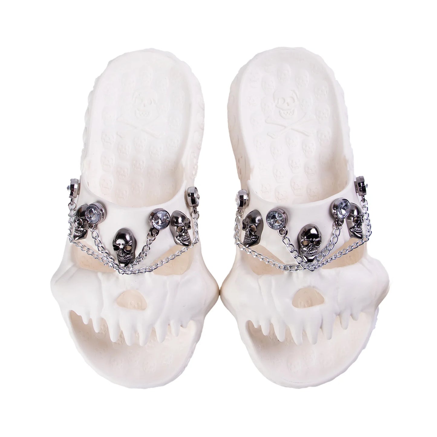 Men's Skull Design Slippers - Non-Slip Beach Sandals Slides