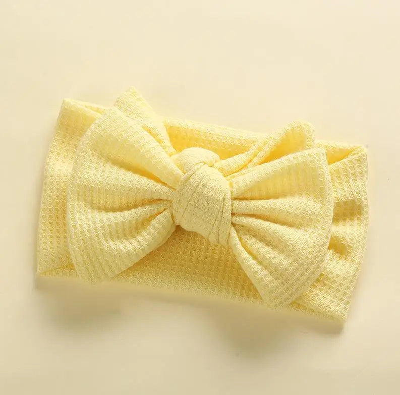 Infant Baby Girl Bow Headband Cute Stretch Bowknot Sweat Hair Bands Clothing Accessories