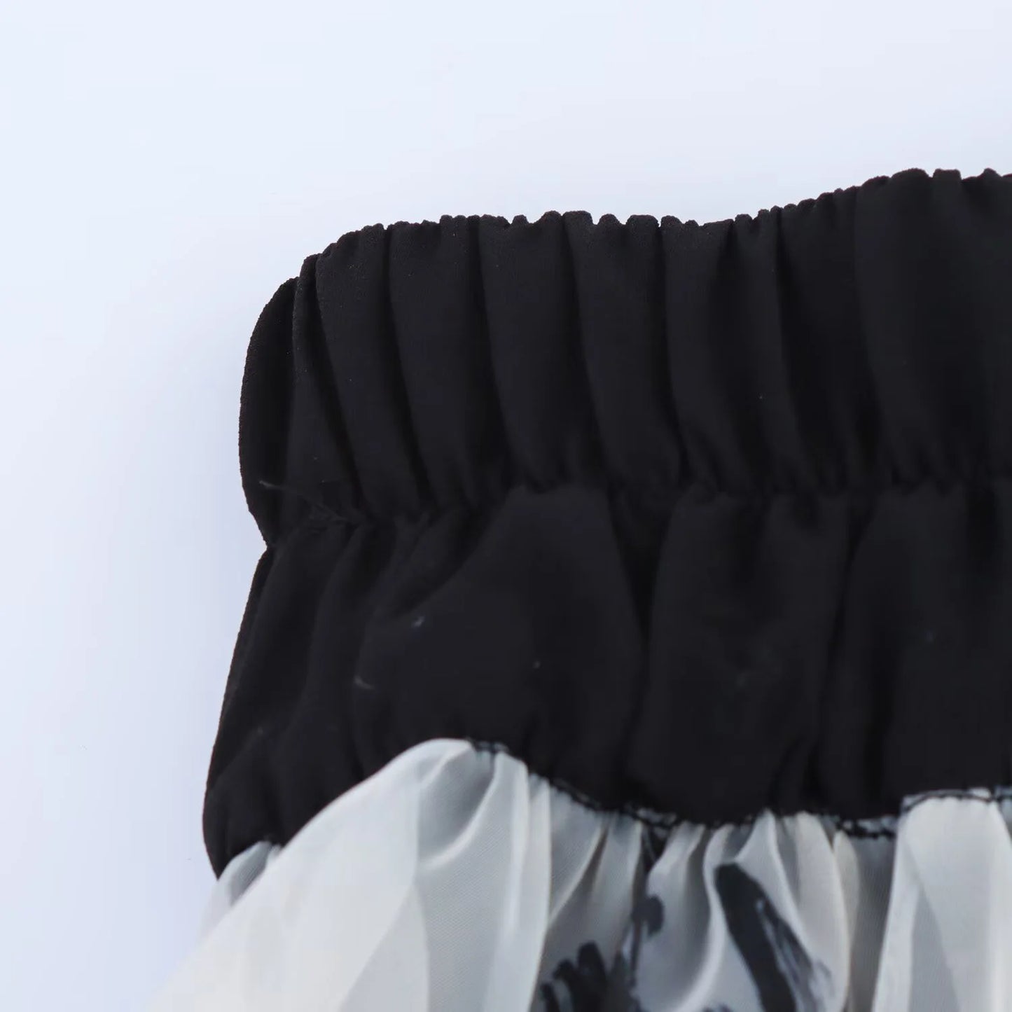 Women's European American Style Printed Transparent Hard Yarn Skirt - Slim Fit Summer