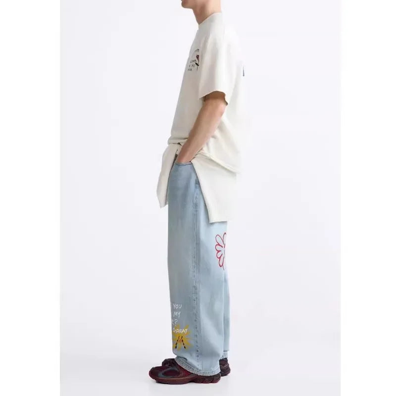 Unisex Loose Fit Printed Cotton T-Shirt