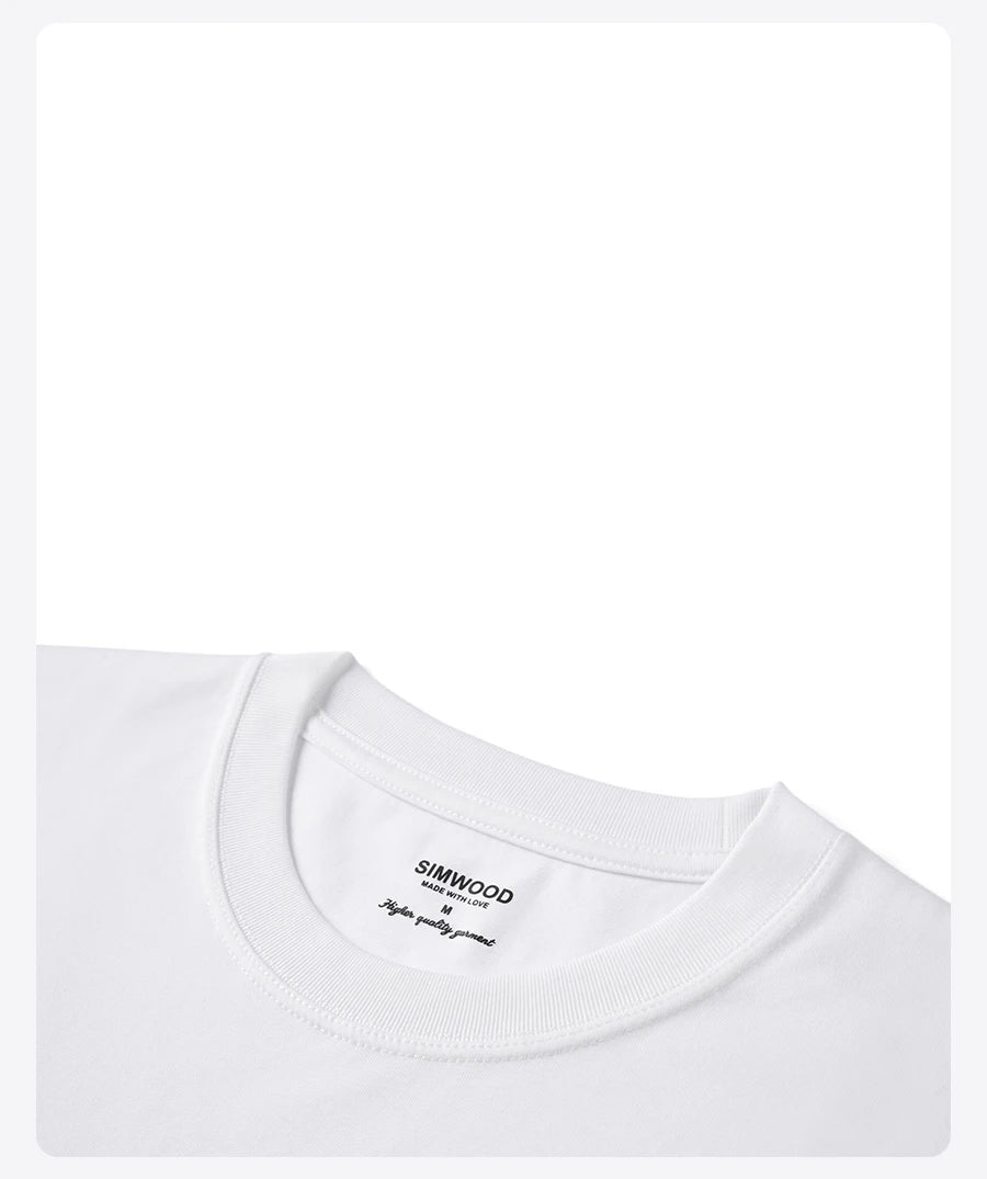 Men's Short Length Super Loose Cotton T-Shirt with Letter Print