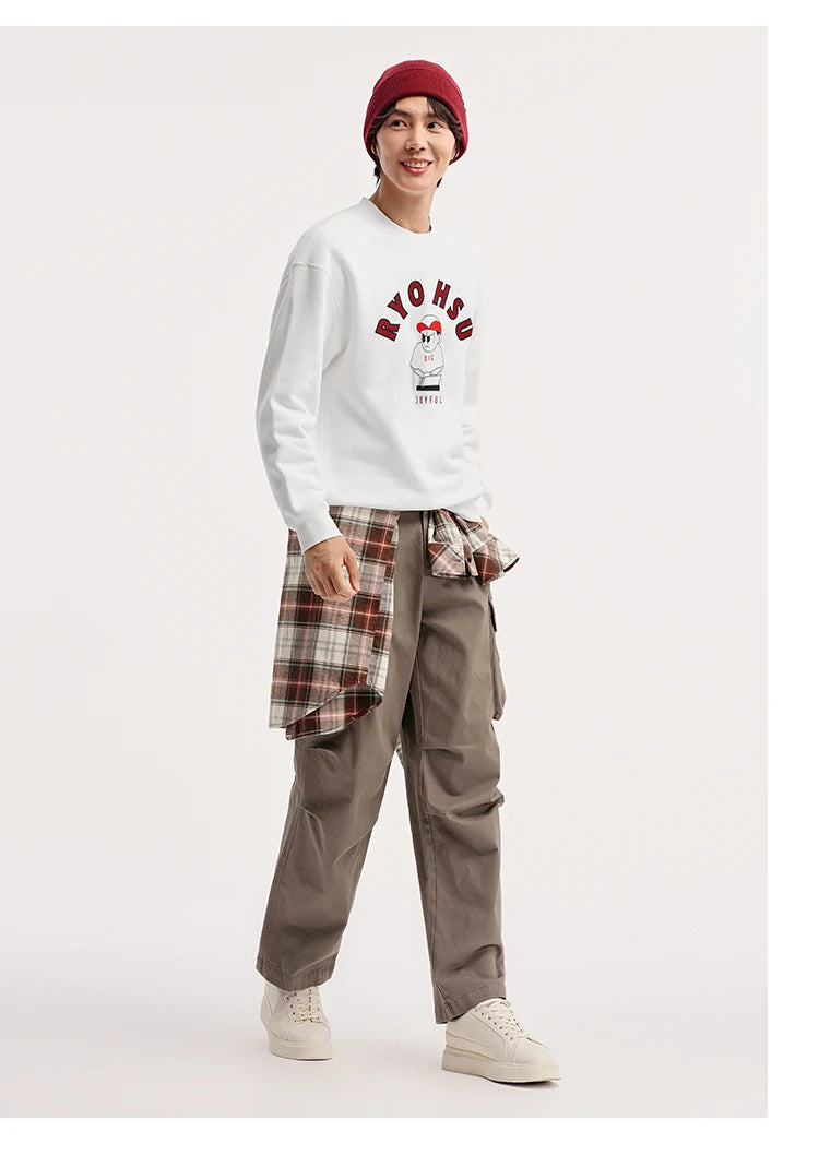 Men's Winter Embroidered Hoodie - Couple Matching Streetwear with Illustration Art Patterns