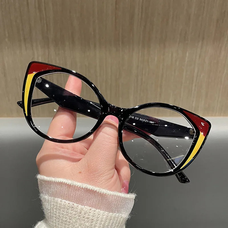 Cat Eye Blue Light Blocking Glasses - Large Frame Fashion Eyewear for Women & Men