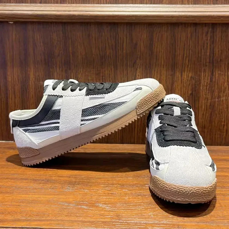 Men's Platform Casual Sneakers - Lace-Up Sports Running Shoes