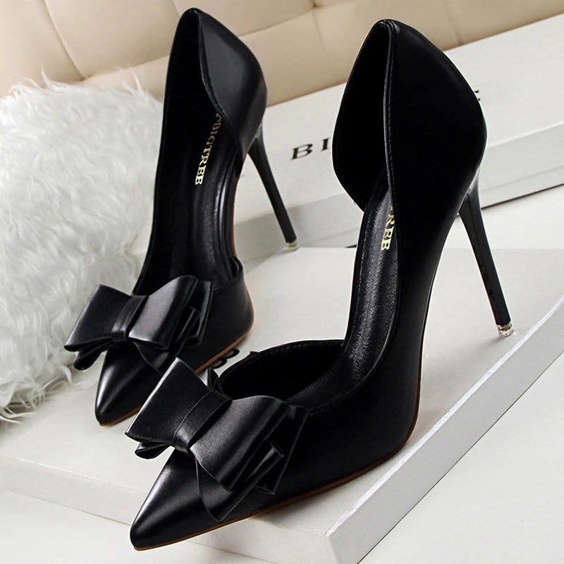 Bowknot Stiletto Heel Pumps
