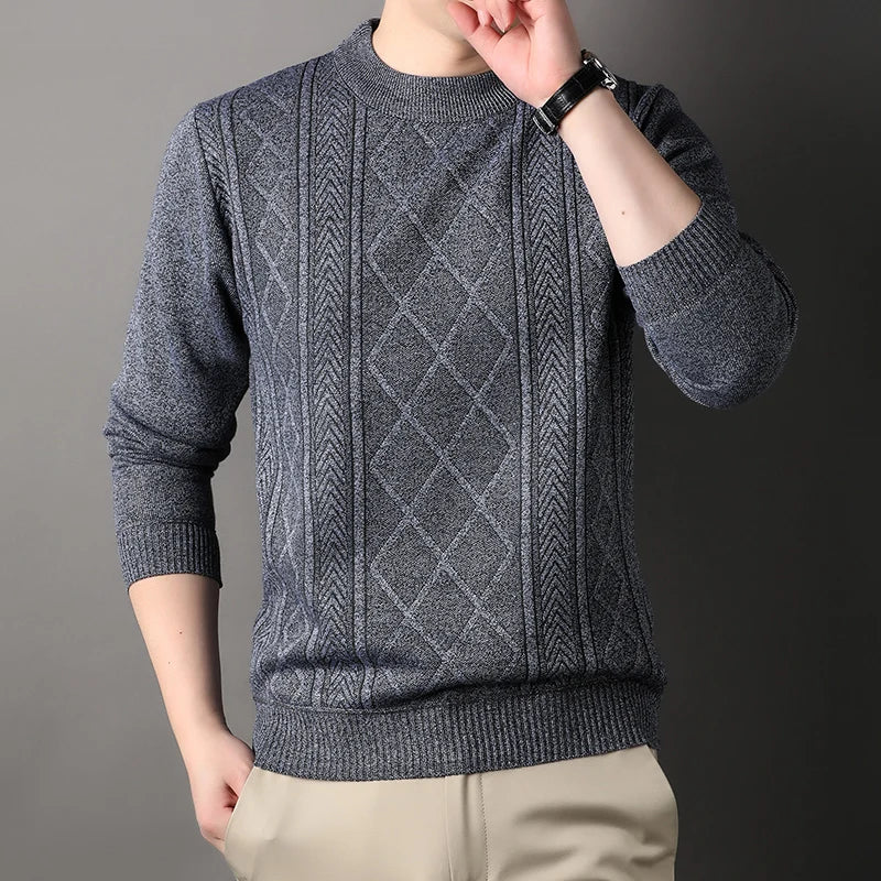 Men's Fleece Knit Pullover Sweater