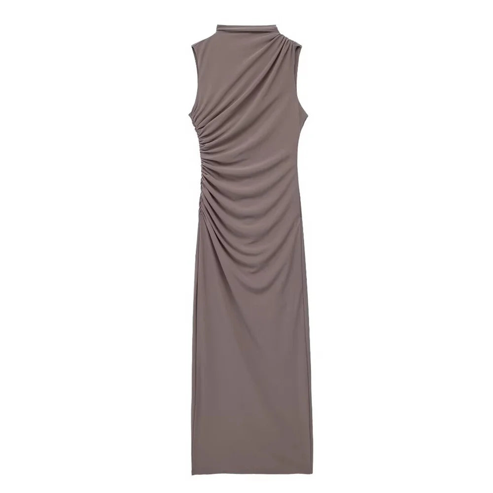Pleated Maxi Dress