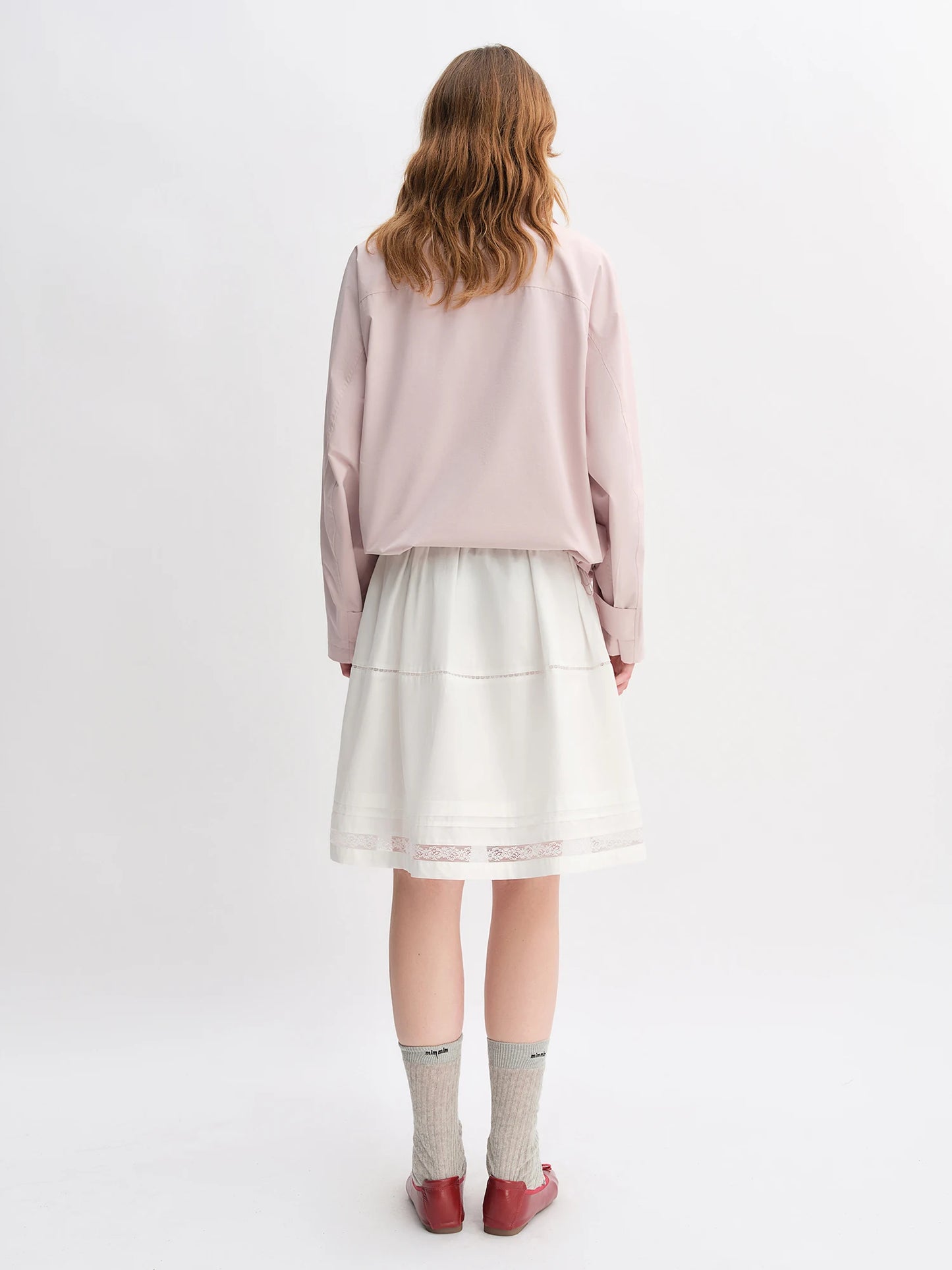 Pink Cropped Jacket - Relaxed Fit Drawstring Hem Windbreaker