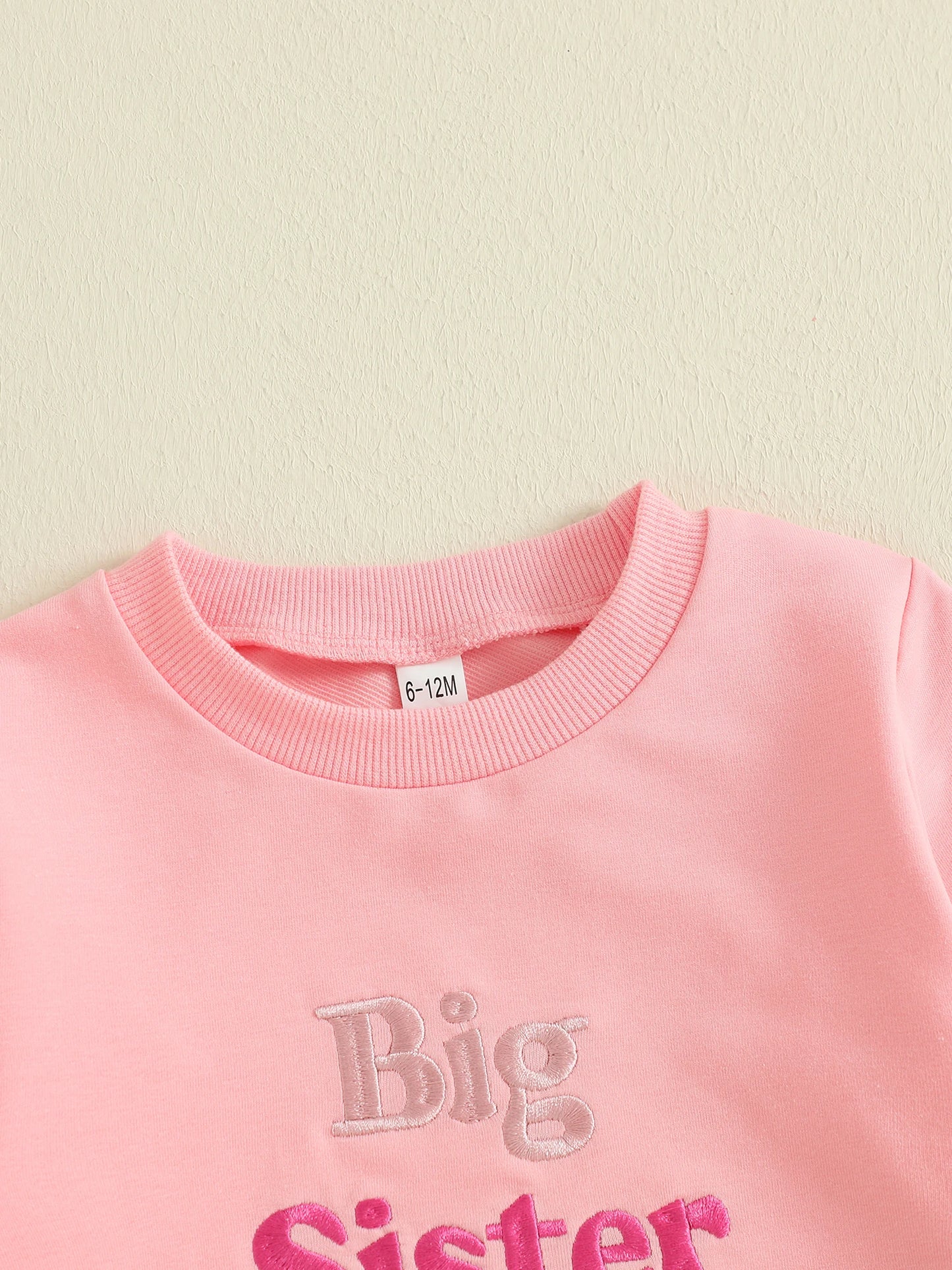 Baby Romper Sweatshirt - Letters Heart Embroidery Pullover
