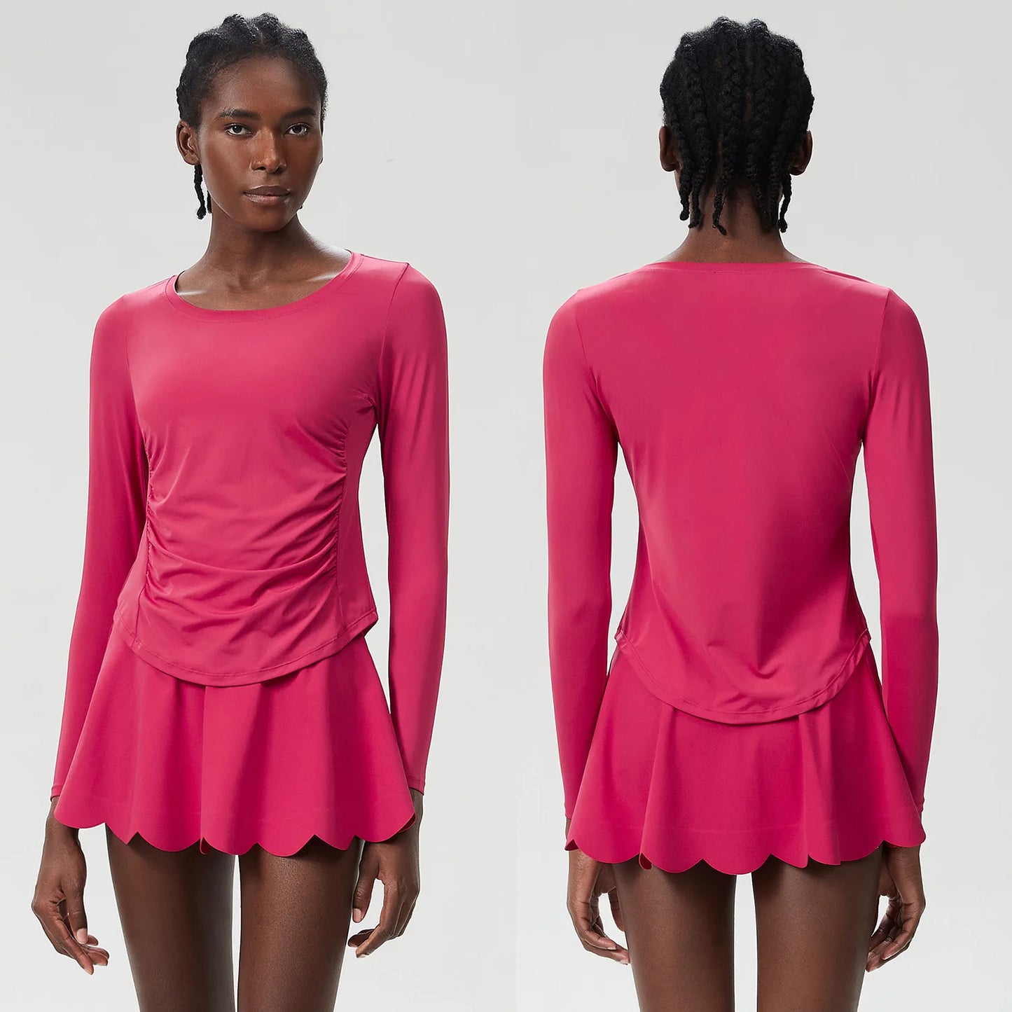 Two-Piece Athletic Set - Breathable Running Suit with Shorts
