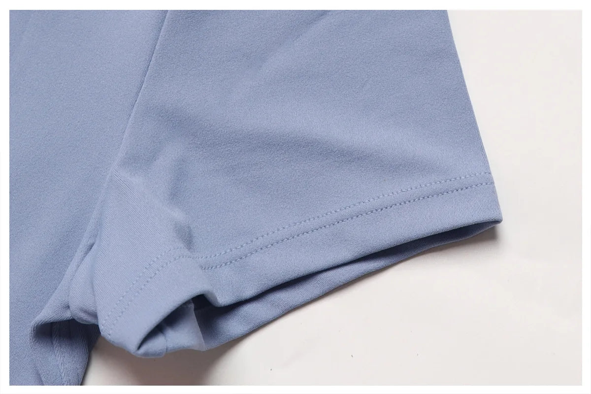 Zipper Front Jumpsuit - Short Sleeve Nylon Workout Set for Gym & Yoga