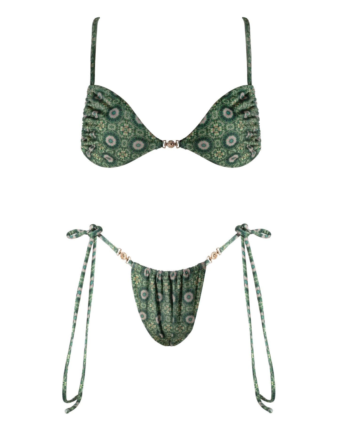 Women's Thin Strap Bandage Bikini Set - Beach Vacation Swimwear