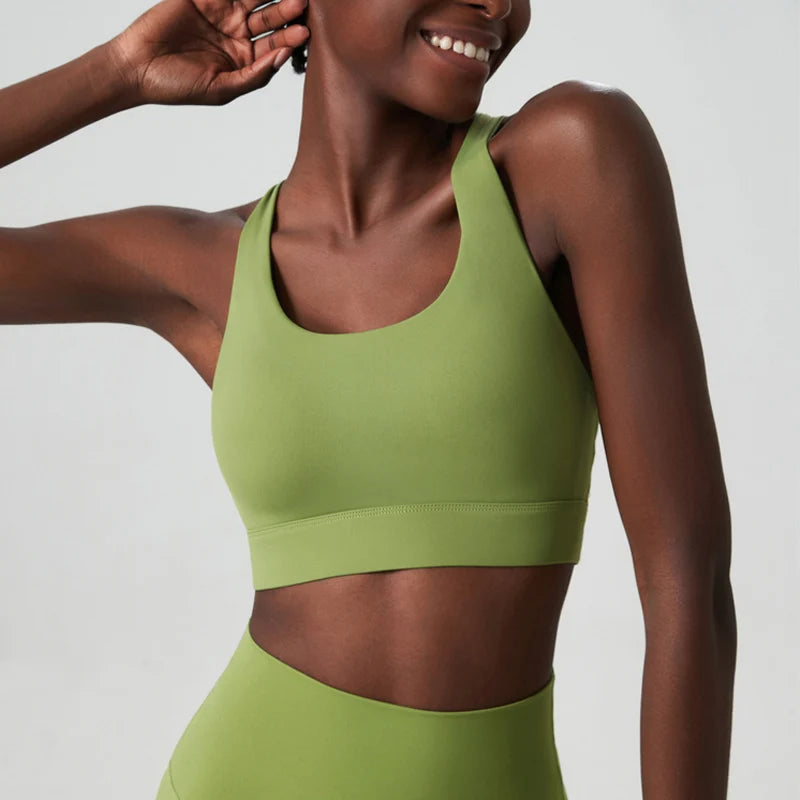 Women's High Impact Fitness Yoga Bra Buttery Soft Gym Running Breathable Quick Dry Sports Vest