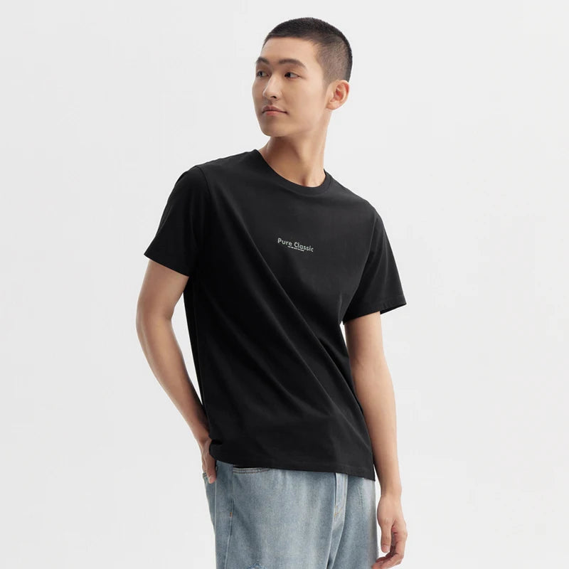 Letter Print Short Sleeve T-Shirt - Men's Summer Casual Top