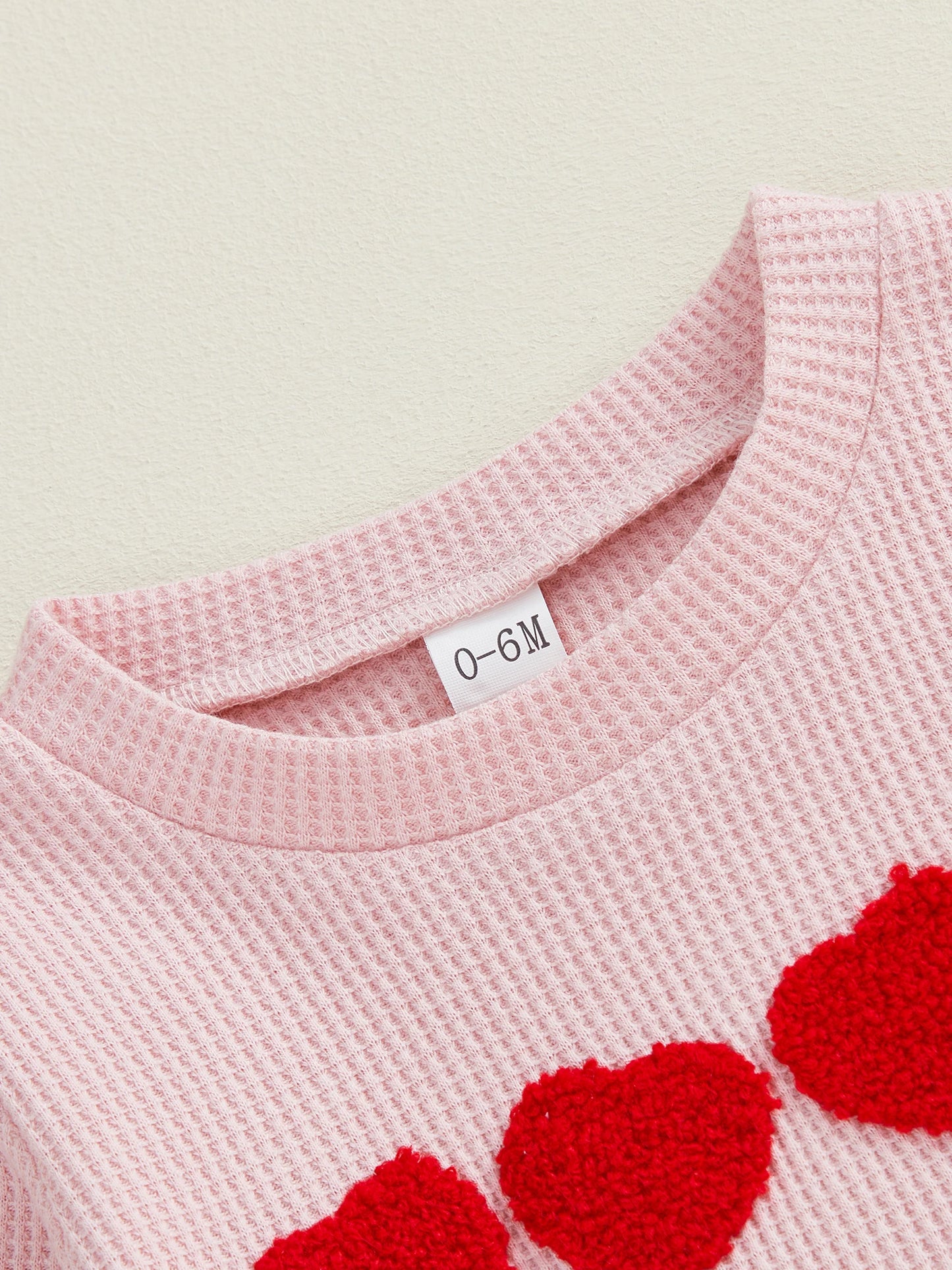 Toddler Baby Girls Valentine's Day Heart Print Long Sleeve Pullover and Pants Set