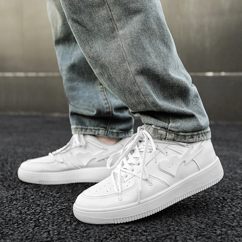 Men's Casual Creative Heart Tennis Sport Running Skateboard  Sneakers Walking Jogging Trainers