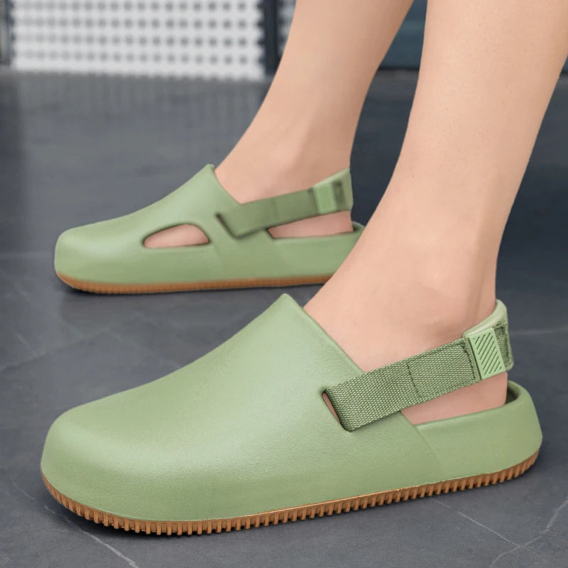 Men's Summer Slippers Platform Sandals Clogs Quick Dry Non-Slip Indoor Slides