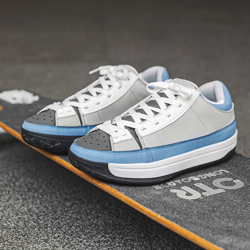 Men's Canvas Platform Sneakers - Vulcanized Skateboard Shoes