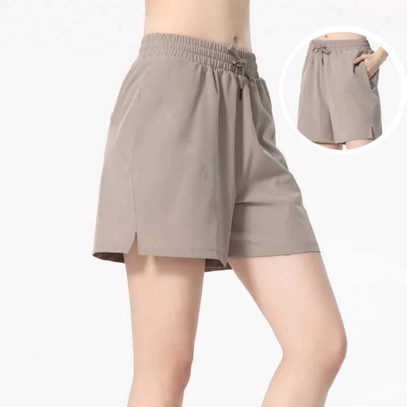 Women's Loose Running Shorts | Drawstring Waist with Pockets, Quick Dry S–XL