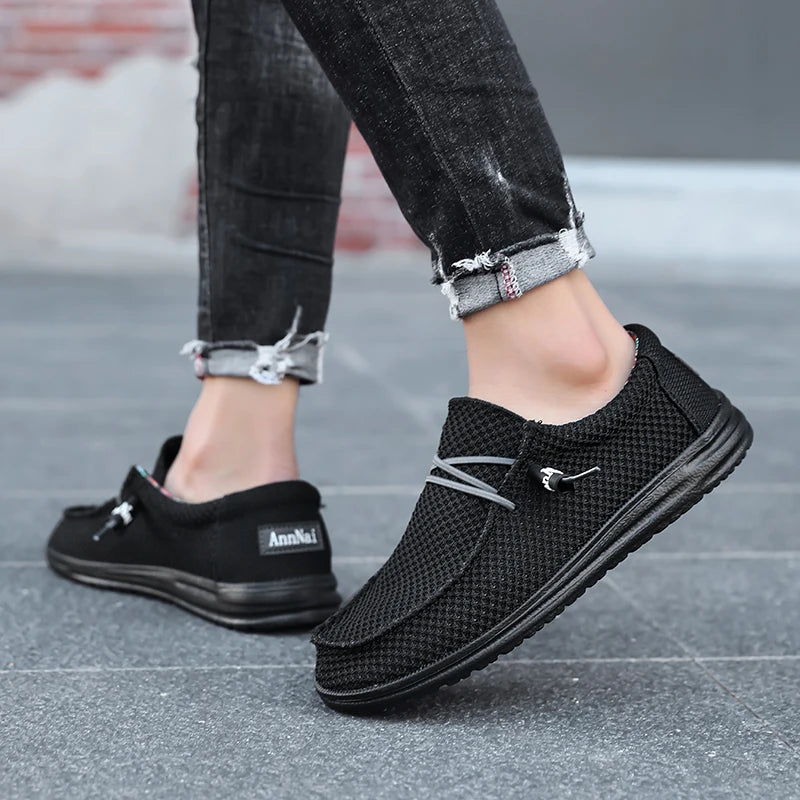 Men's Slip-On Casual Sneakers - Breathable Skateboard Loafers