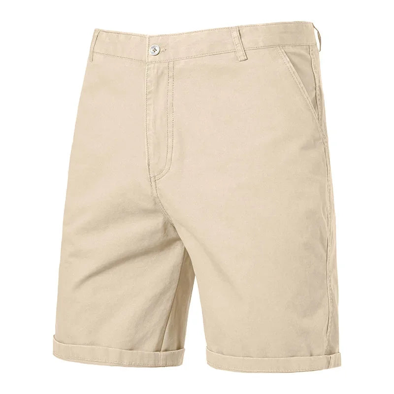 Men's Cotton Casual Shorts - Smart Casual Knee Length Trousers