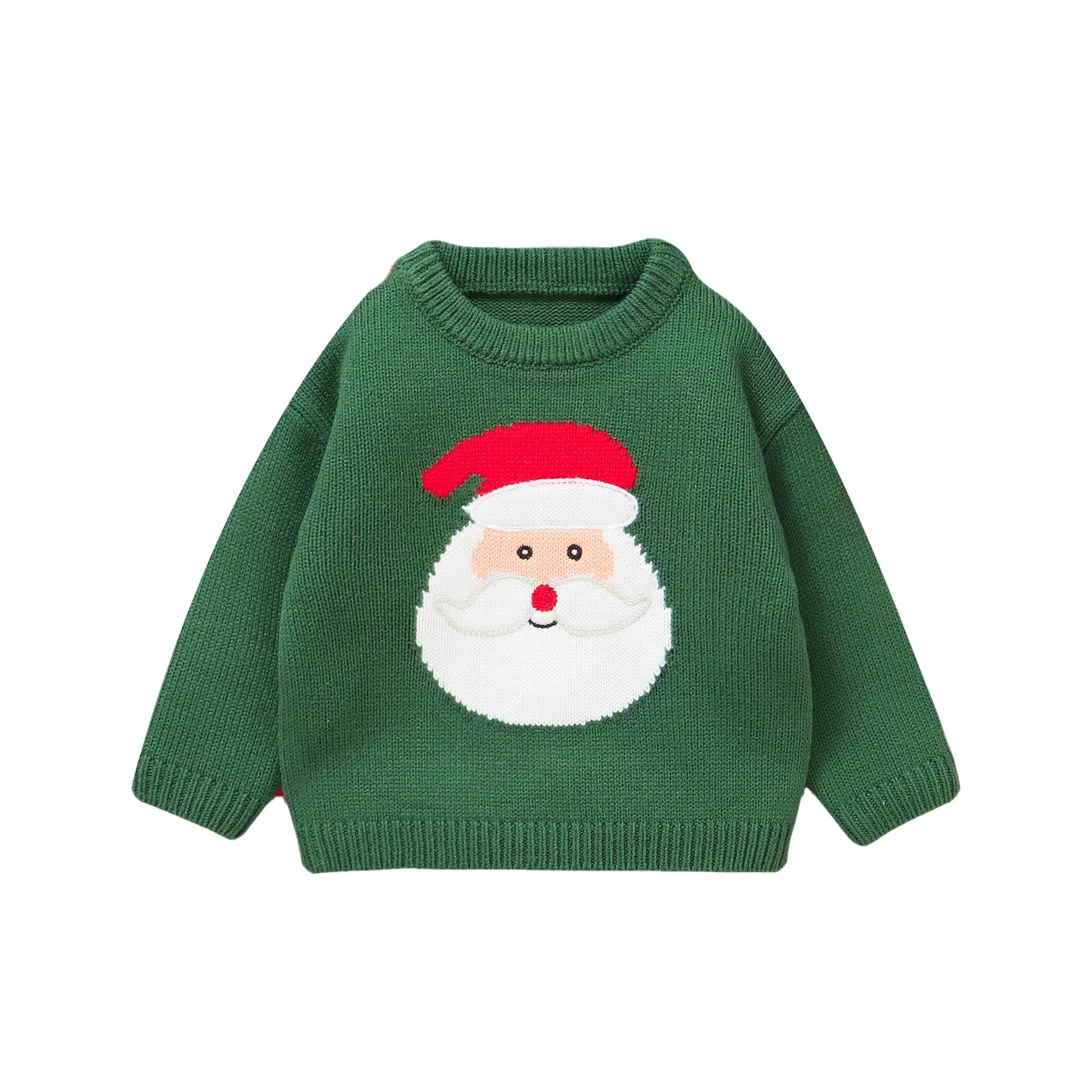 Christmas Baby Sweater - Santa & Reindeer Design (0-3Y)