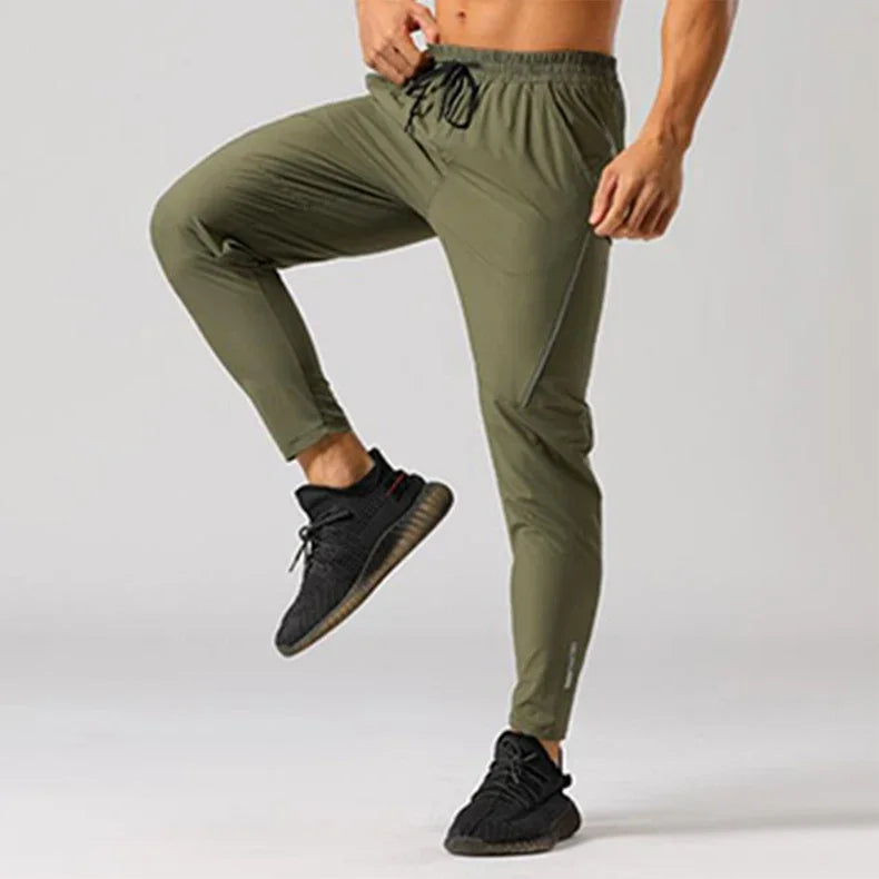 Men's Gym Casual Sweatpants Breathable Quick-Drying Ice Silk  Sports Jogging Training Trousers