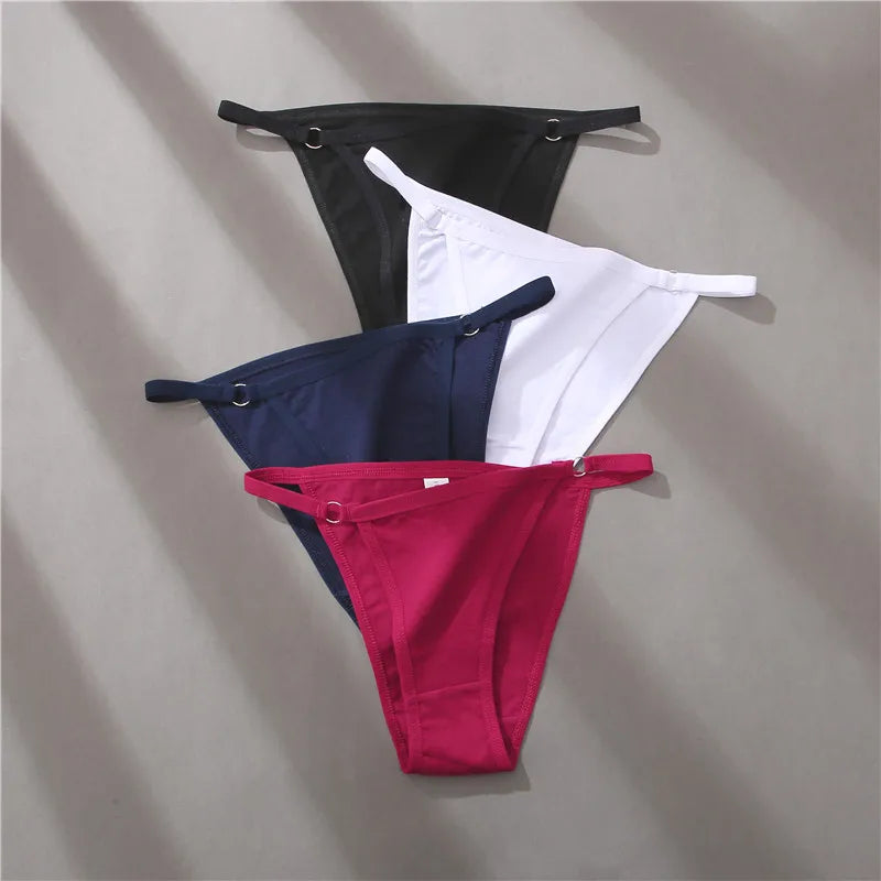 Women's Cotton Lace Briefs 3-Piece Set - Comfortable Underwear