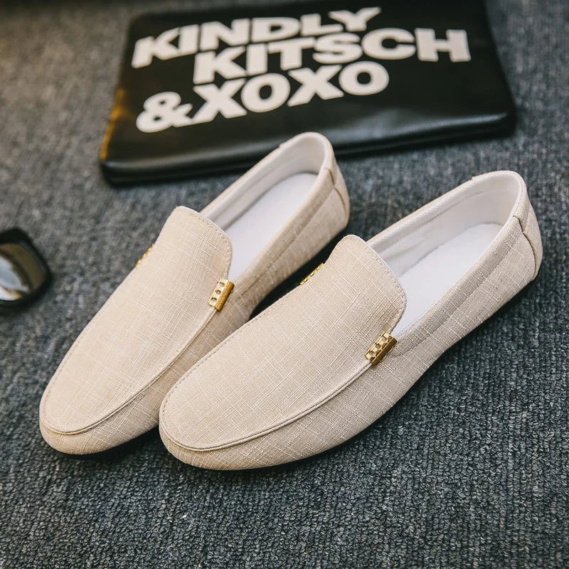 Men's Casual Loafers Comfortable Slip-on Flat Shoes