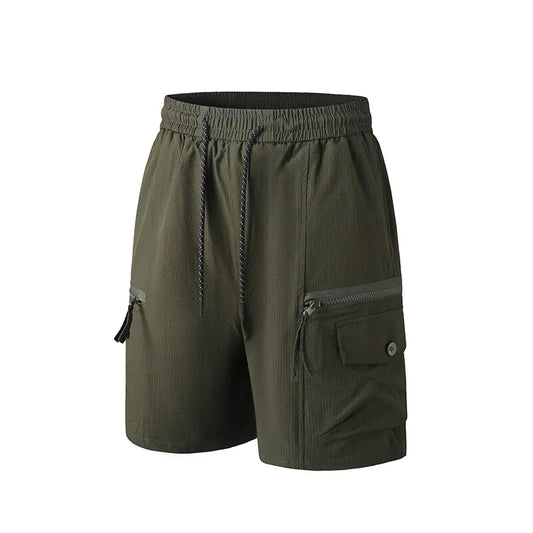 Men's Summer Casual Elastic Waist Straight Breathable Shorts