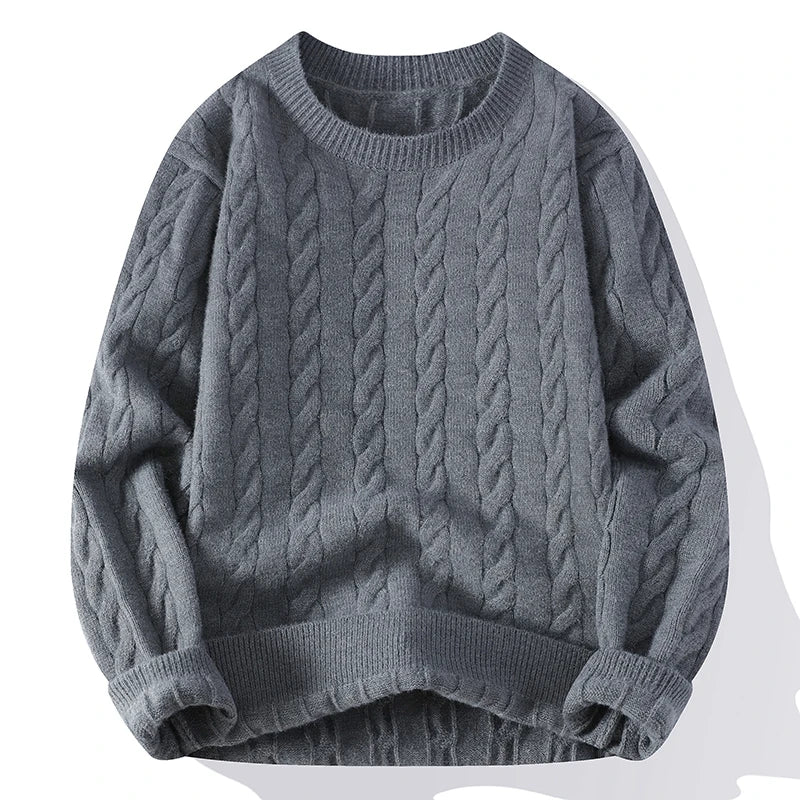 Men's O-Neck Knitted Pullover Sweater