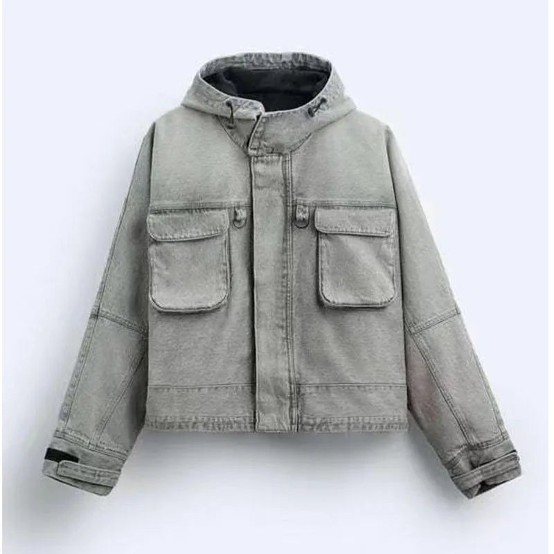 Men's Spring and Autumn Washed Retro Denim Jacket