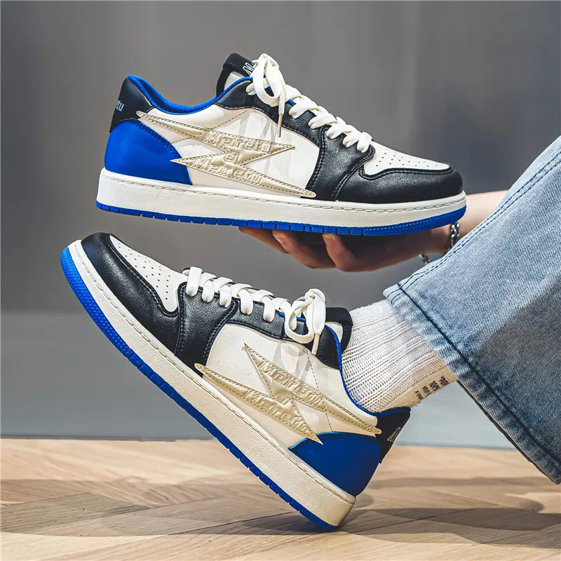 Men's Casual Outdoor Lightning Design Running Walking Sports Shoes Basketball Trainers Sneakers
