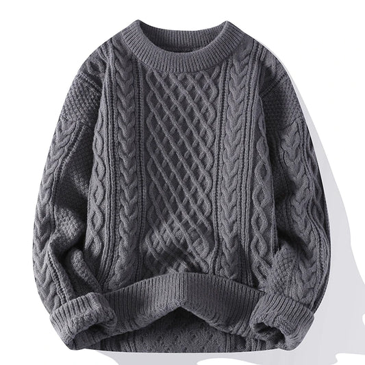Men's  Vintage Round Neck Pullover Knitted Sweater