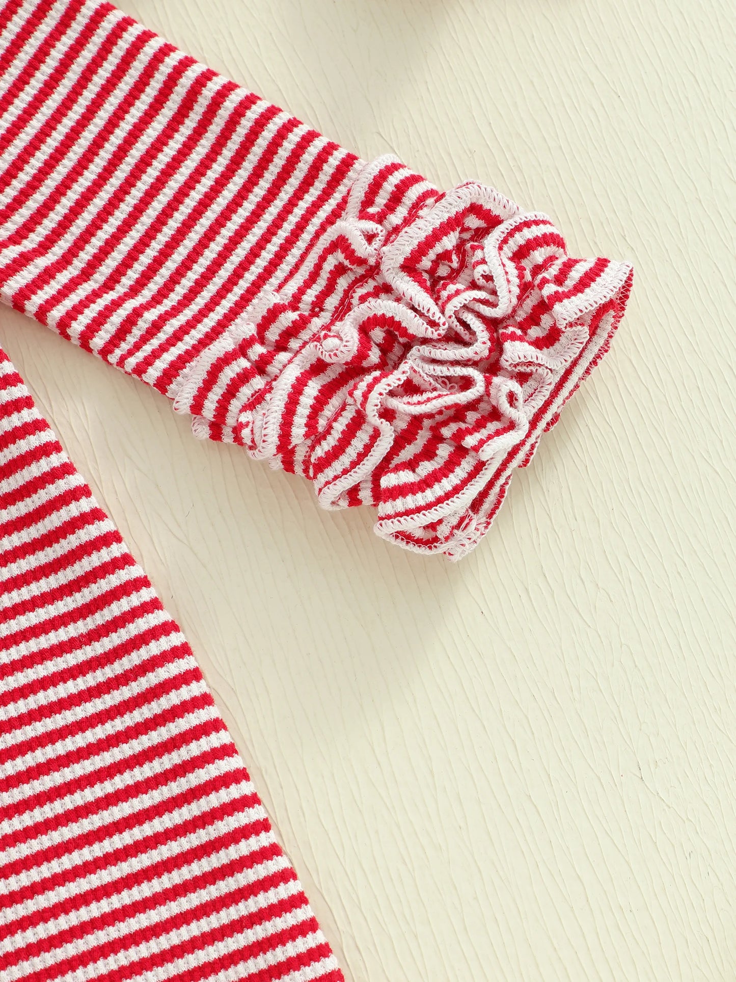 Baby Girls Striped Romper Outfit - Long Sleeve Full Length Jumpsuit with Bow Headband (0-18M)