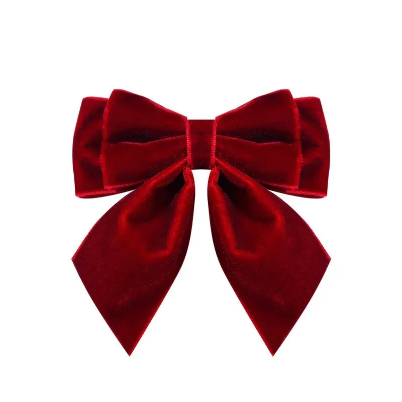 Simple Velvet Bow Tie Brooch - College Style Shirt Collar Pin for Women
