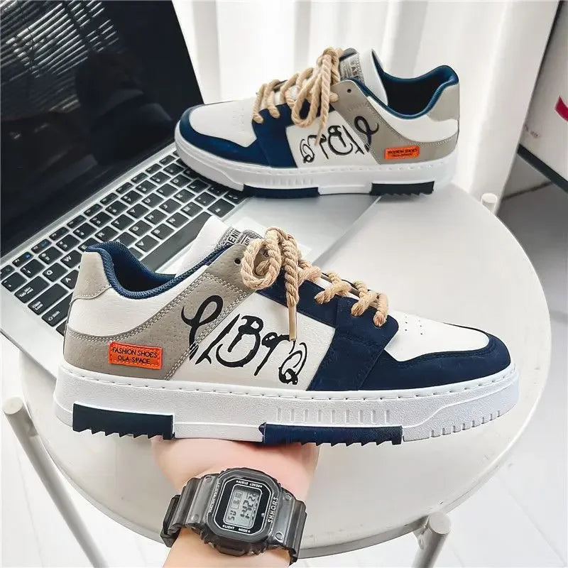 Men's Casual Platform Lace Up Trainers Sneakers