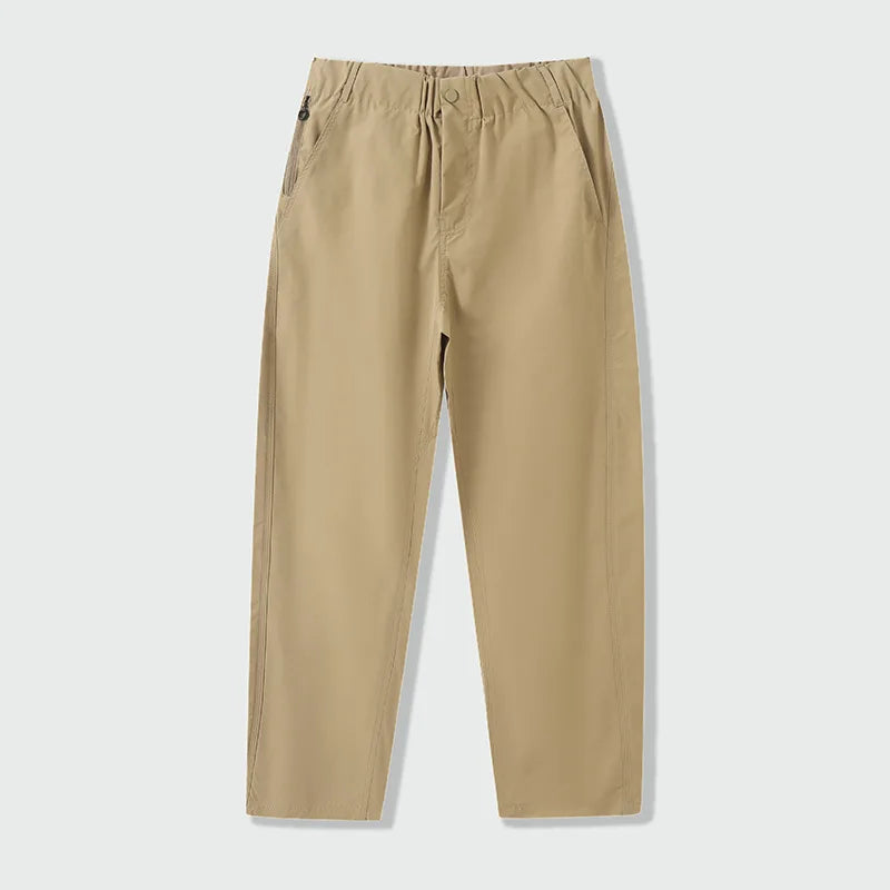 Men's Casual Trousers Slim Fit Ankle-Length Elastic Stretch Pants