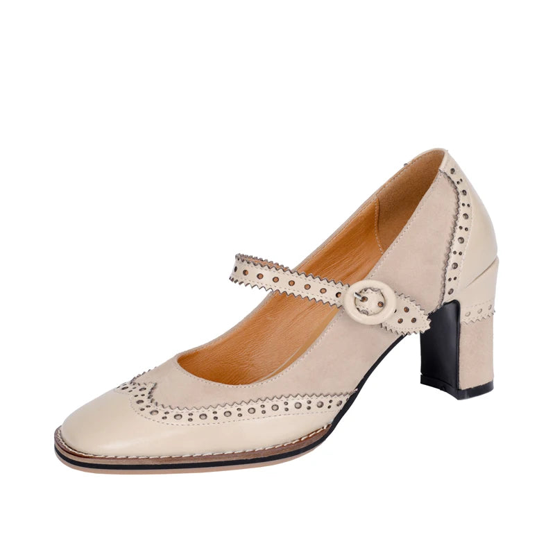 Women's Retro Mary Janes Heel Shoes