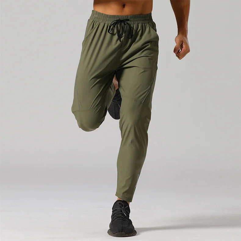 Men's Gym Casual Sweatpants Breathable Quick-Drying Ice Silk  Sports Jogging Training Trousers
