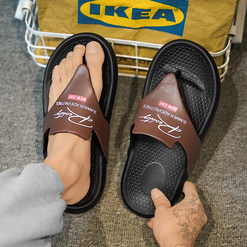 Men's  Summer Flip Flops EVA Platform Outdoor Breathable Sandals Clogs Waterproof Beach Slippers Slides