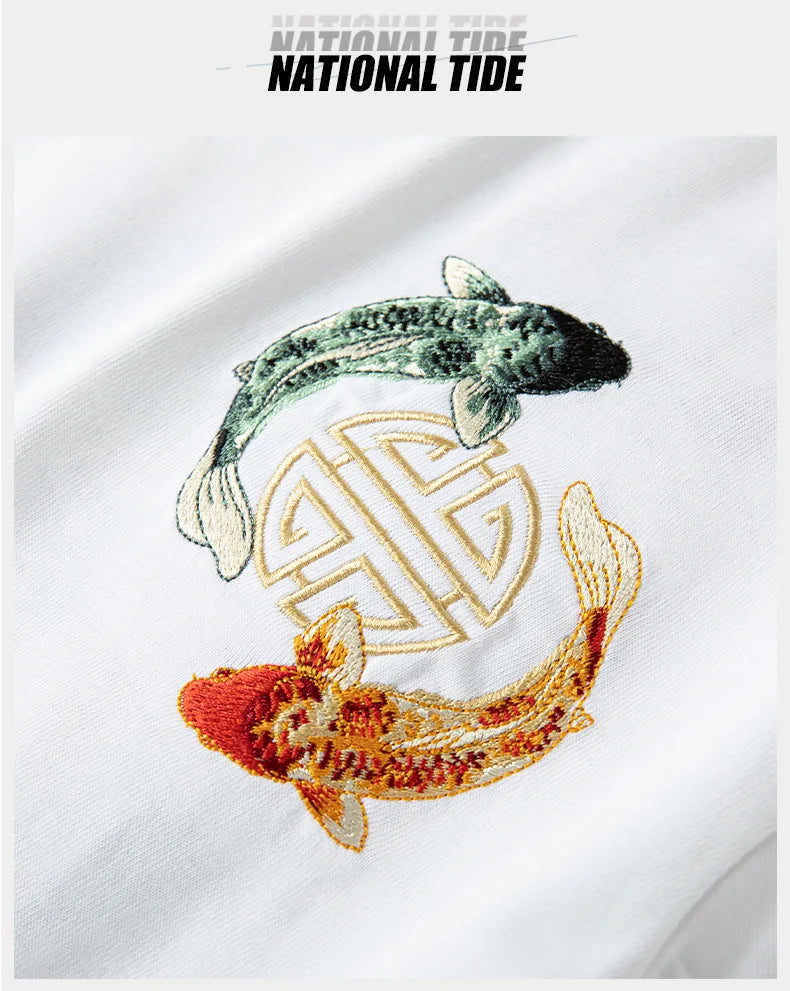Koi Embroidered T-Shirt