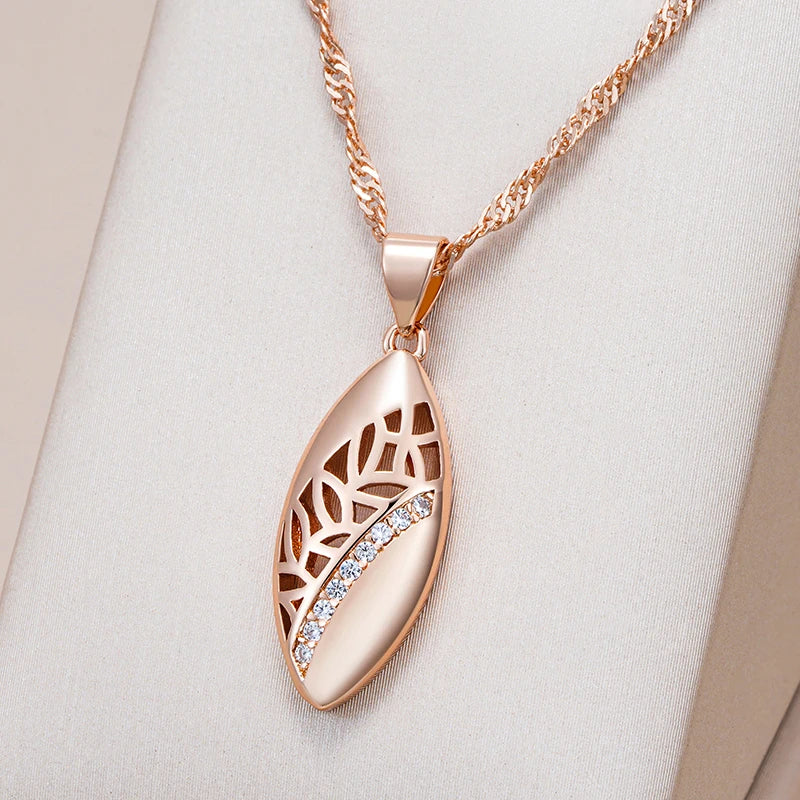 Ethnic  Pendant Necklace For Women 585 Rose Gold Colour