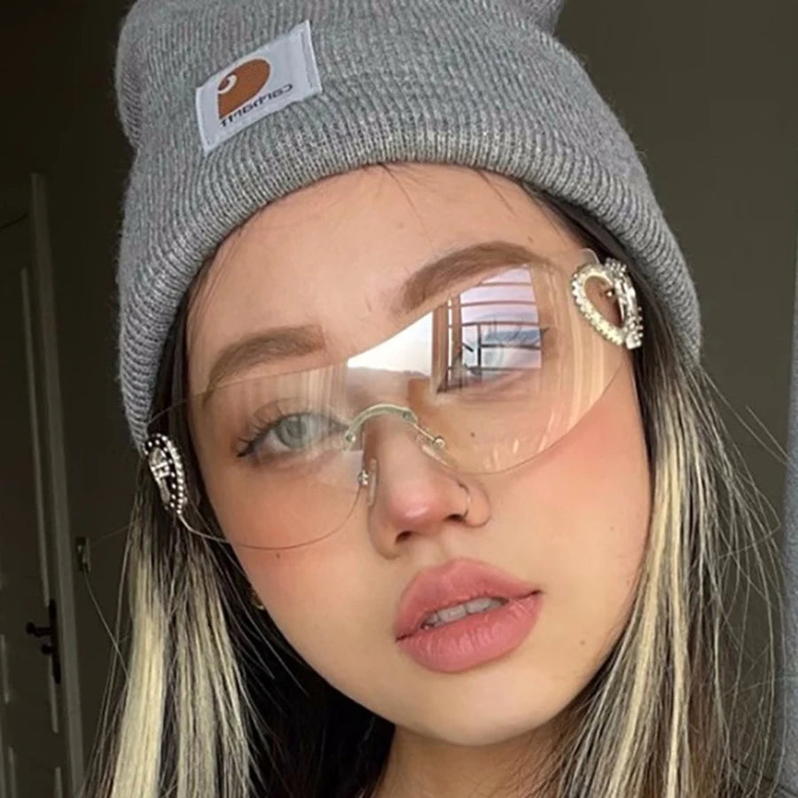 Frameless Sports Sunglasses UV400 for Women