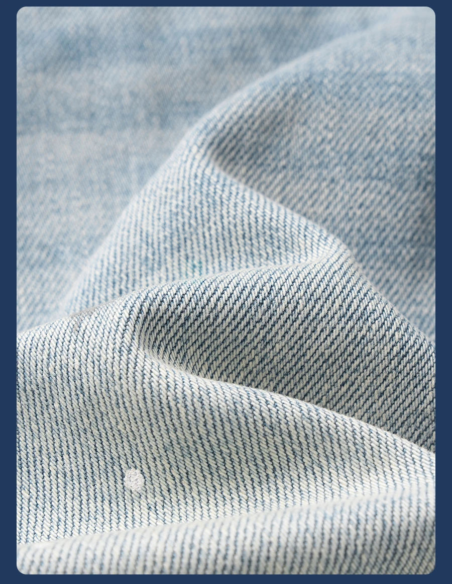 Men's High Standard Loose Relaxed 13.8oz 100% Cotton Ripped Denim Jeans - Plus Size